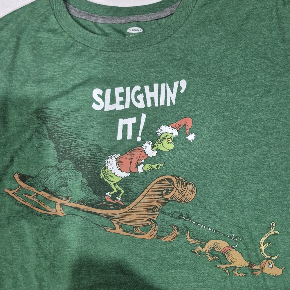 Old Navy Festive Unisex Grinch Graphic Tee - Short Sleeve